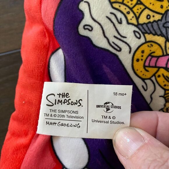 Frosted Krusty O's The Simpsons Multicolor Printed Soft Plush Stuffed Pillow - Picture 6 of 10